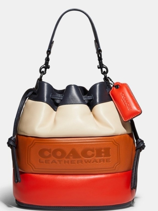 Coach Handbags - Vintage Coach Quilted Colorblock Multi Coach Badge Field Bucket Bag